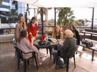 an AICOL outdoor eating area